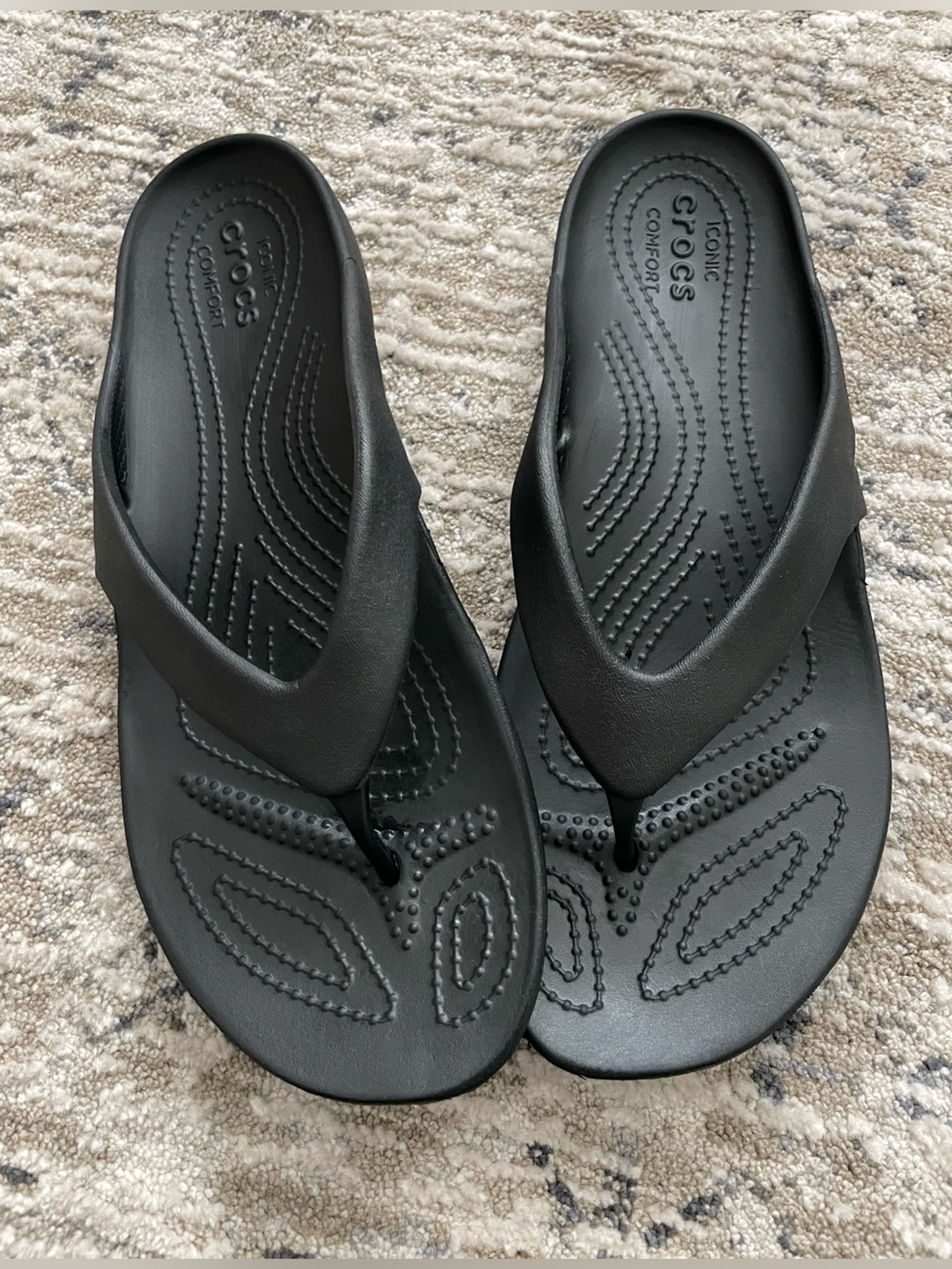 Crocs Kadee Flip Flop Sandsls Size 9 Black